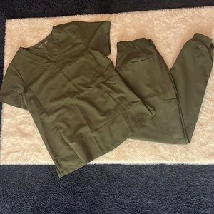 Olive Mandala scrub top